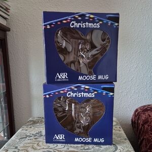 National Lampoon's Christmas Vacation Moose Mugs Drink Glasses - New In Box